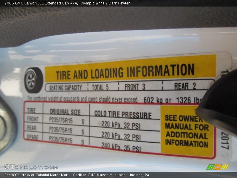 Olympic White / Dark Pewter 2006 GMC Canyon SLE Extended Cab 4x4