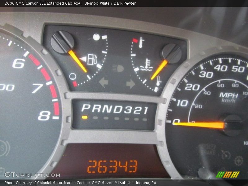 Olympic White / Dark Pewter 2006 GMC Canyon SLE Extended Cab 4x4