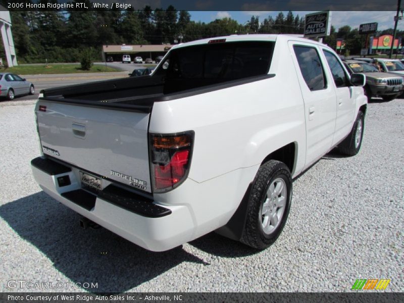 White / Beige 2006 Honda Ridgeline RTL