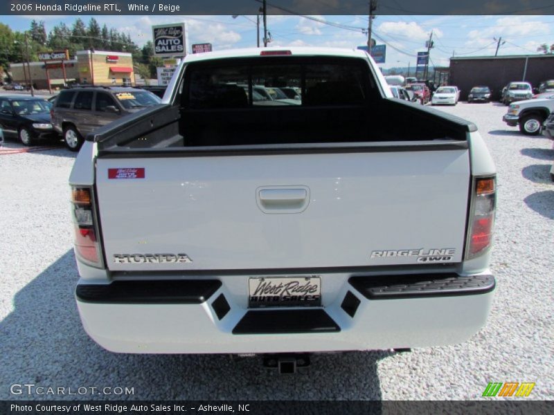 White / Beige 2006 Honda Ridgeline RTL
