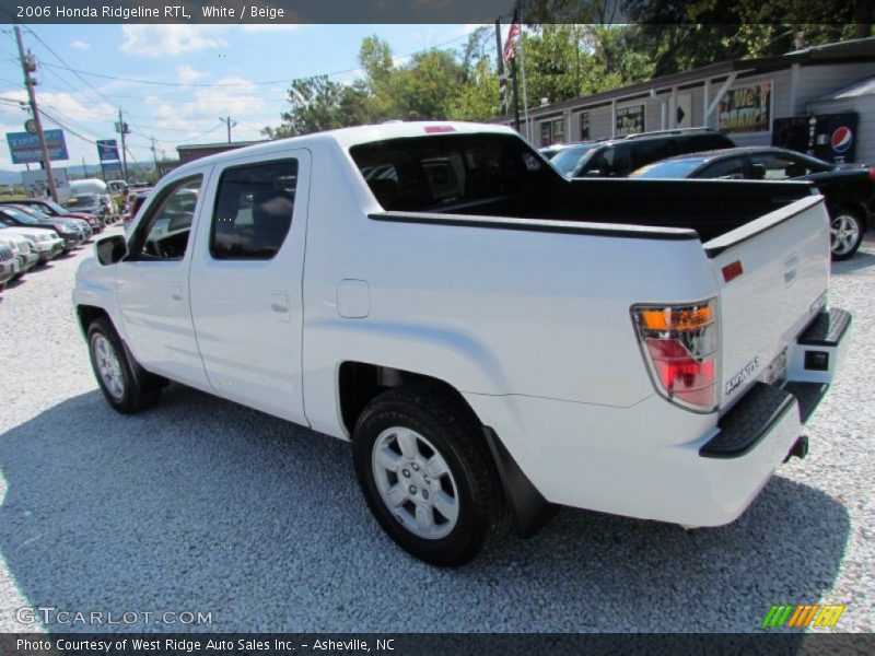 White / Beige 2006 Honda Ridgeline RTL