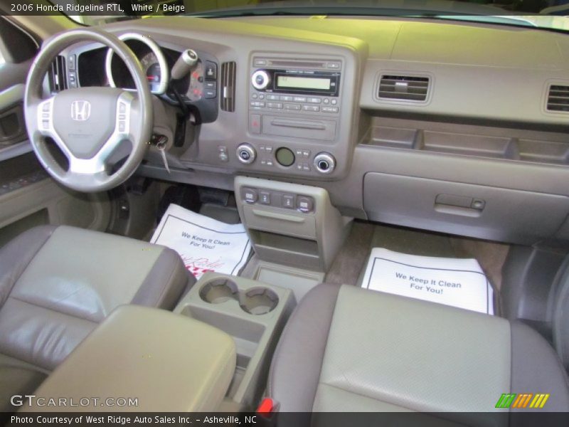 White / Beige 2006 Honda Ridgeline RTL