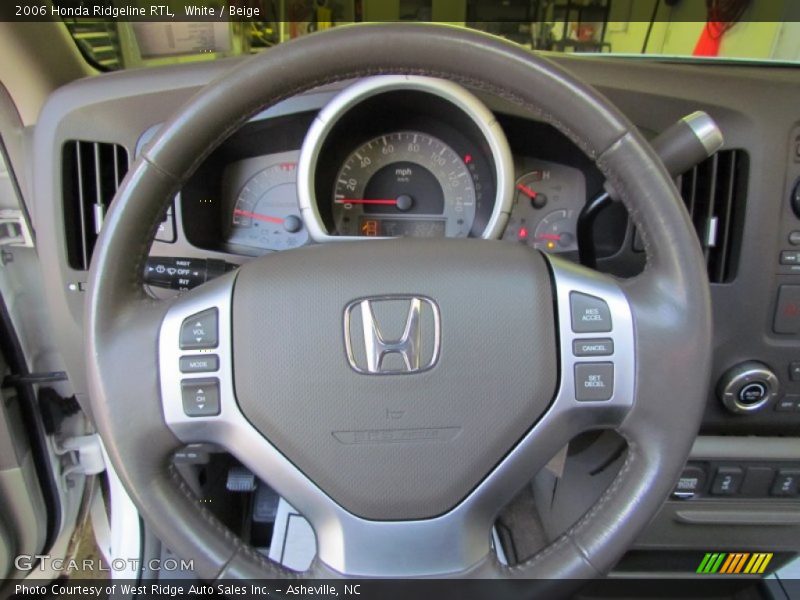 White / Beige 2006 Honda Ridgeline RTL
