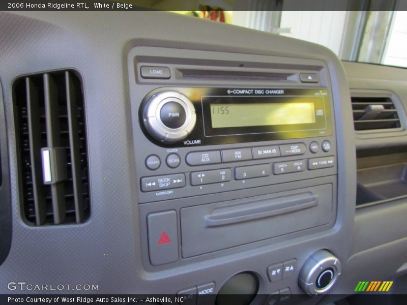 White / Beige 2006 Honda Ridgeline RTL