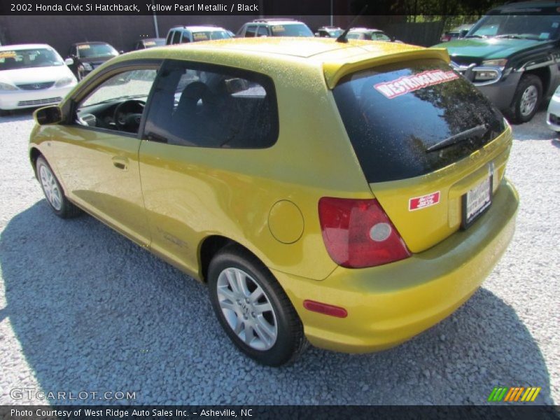Yellow Pearl Metallic / Black 2002 Honda Civic Si Hatchback