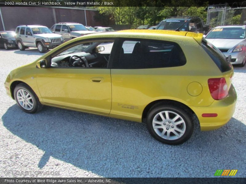 Yellow Pearl Metallic / Black 2002 Honda Civic Si Hatchback