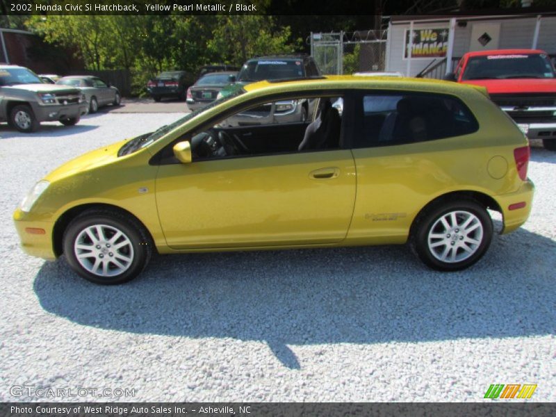 Yellow Pearl Metallic / Black 2002 Honda Civic Si Hatchback