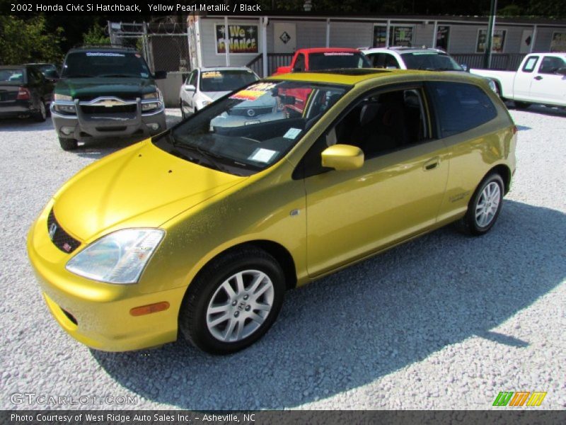 Yellow Pearl Metallic / Black 2002 Honda Civic Si Hatchback