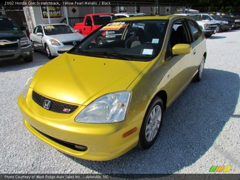 Yellow Pearl Metallic / Black 2002 Honda Civic Si Hatchback