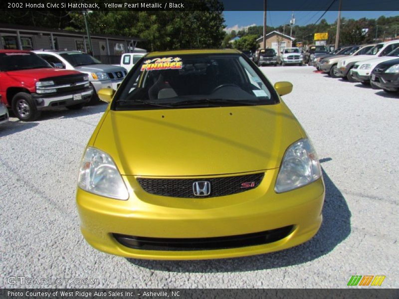 Yellow Pearl Metallic / Black 2002 Honda Civic Si Hatchback