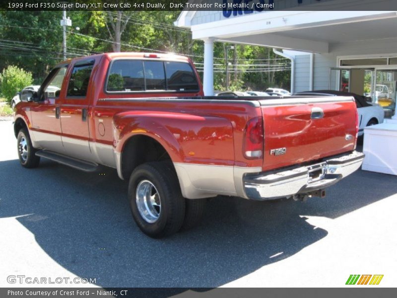 Dark Toreador Red Metallic / Camel 1999 Ford F350 Super Duty XLT Crew Cab 4x4 Dually