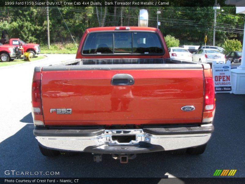 Dark Toreador Red Metallic / Camel 1999 Ford F350 Super Duty XLT Crew Cab 4x4 Dually