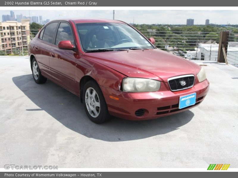 Chianti Red / Gray 2002 Hyundai Elantra GLS Sedan