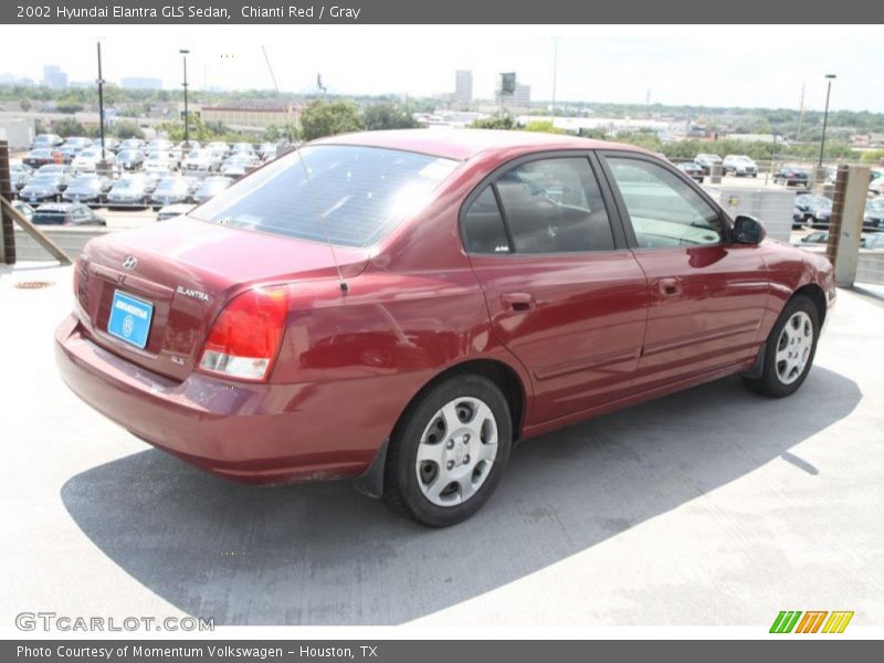 Chianti Red / Gray 2002 Hyundai Elantra GLS Sedan
