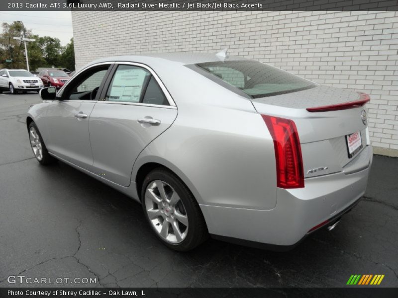 Radiant Silver Metallic / Jet Black/Jet Black Accents 2013 Cadillac ATS 3.6L Luxury AWD