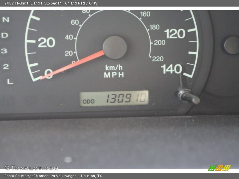 Chianti Red / Gray 2002 Hyundai Elantra GLS Sedan
