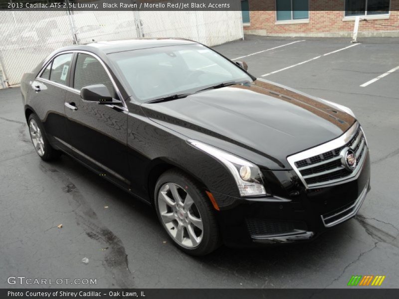 Black Raven / Morello Red/Jet Black Accents 2013 Cadillac ATS 2.5L Luxury