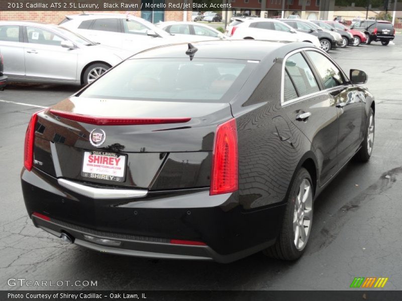 Black Raven / Morello Red/Jet Black Accents 2013 Cadillac ATS 2.5L Luxury