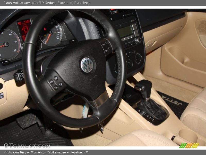 Black Uni / Pure Beige 2009 Volkswagen Jetta TDI Sedan