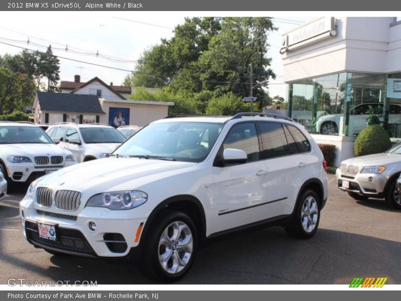 Alpine White / Black 2012 BMW X5 xDrive50i