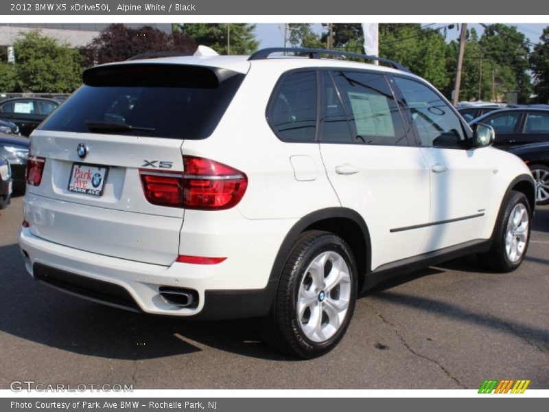 Alpine White / Black 2012 BMW X5 xDrive50i