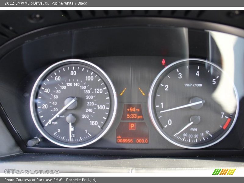 Alpine White / Black 2012 BMW X5 xDrive50i