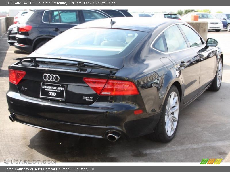 Brilliant Black / Velvet Beige 2012 Audi A7 3.0T quattro Premium