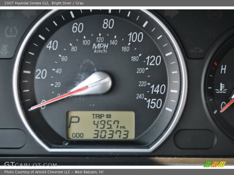 Bright Silver / Gray 2007 Hyundai Sonata GLS