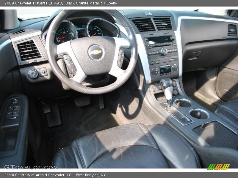 Black Granite Metallic / Ebony 2009 Chevrolet Traverse LT AWD