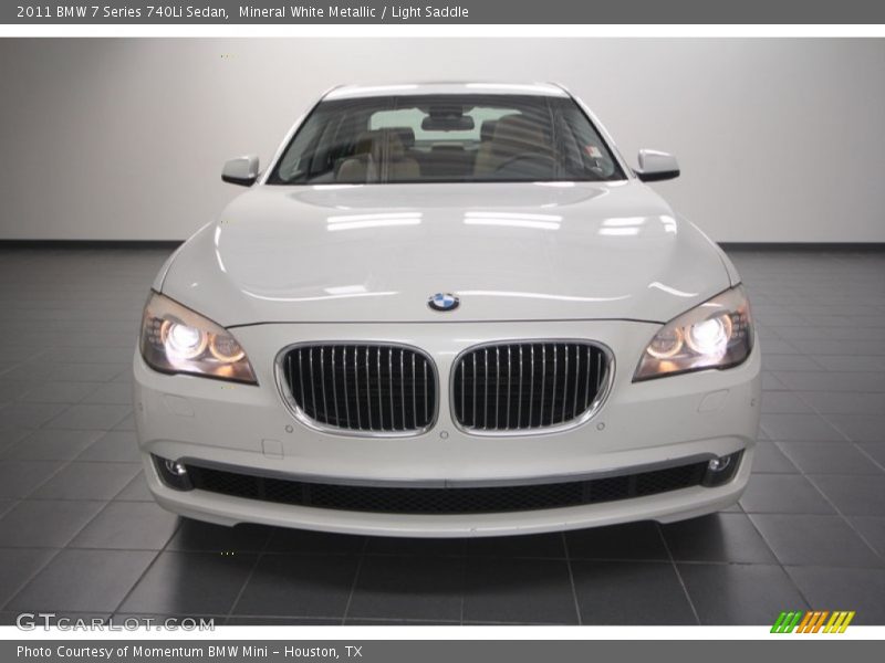 Mineral White Metallic / Light Saddle 2011 BMW 7 Series 740Li Sedan