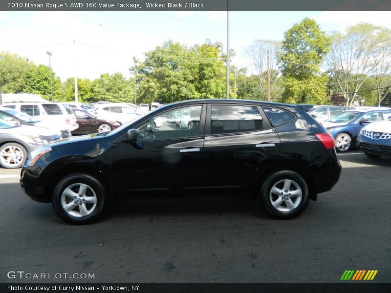 Wicked Black / Black 2010 Nissan Rogue S AWD 360 Value Package