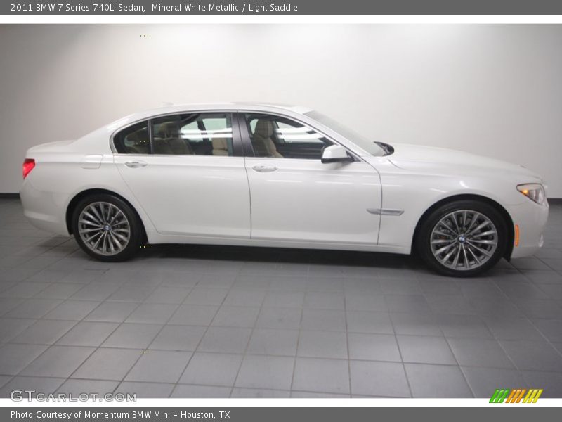Mineral White Metallic / Light Saddle 2011 BMW 7 Series 740Li Sedan