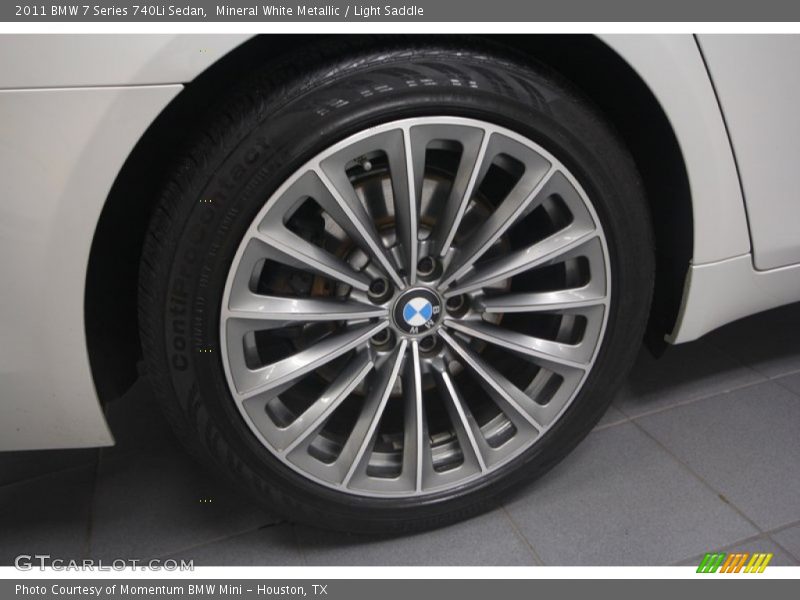 Mineral White Metallic / Light Saddle 2011 BMW 7 Series 740Li Sedan