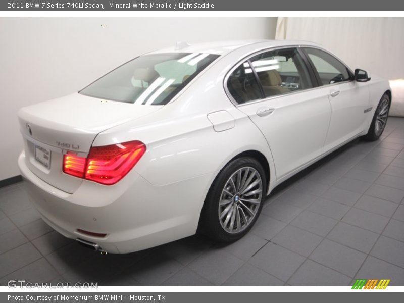 Mineral White Metallic / Light Saddle 2011 BMW 7 Series 740Li Sedan