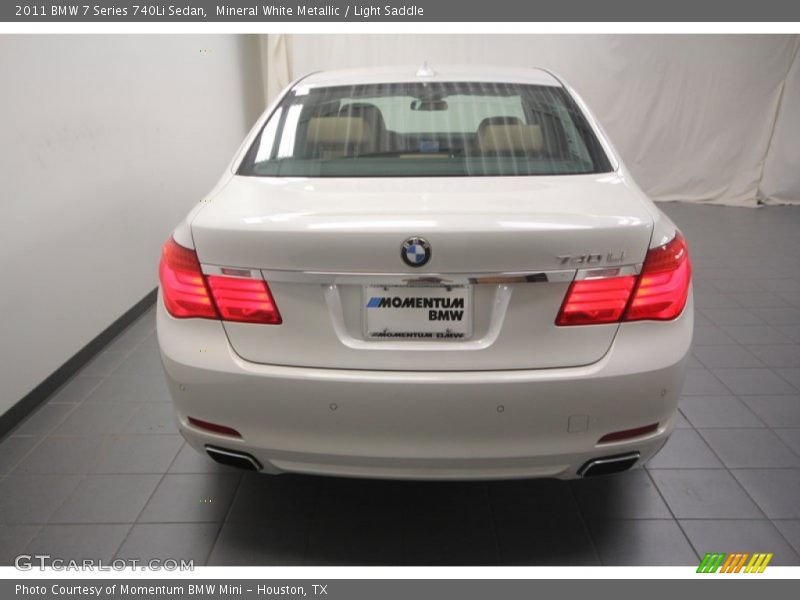 Mineral White Metallic / Light Saddle 2011 BMW 7 Series 740Li Sedan