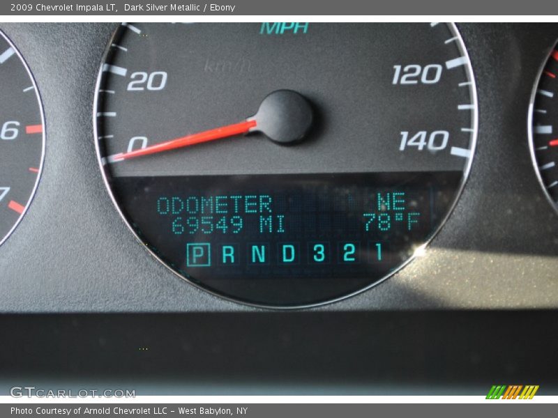 Dark Silver Metallic / Ebony 2009 Chevrolet Impala LT