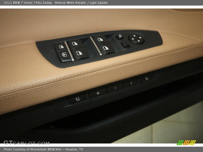 Mineral White Metallic / Light Saddle 2011 BMW 7 Series 740Li Sedan