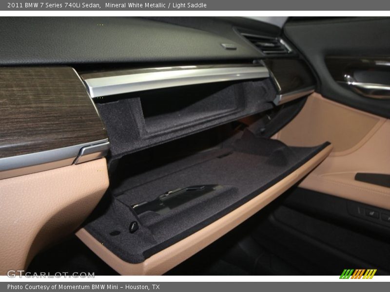 Mineral White Metallic / Light Saddle 2011 BMW 7 Series 740Li Sedan