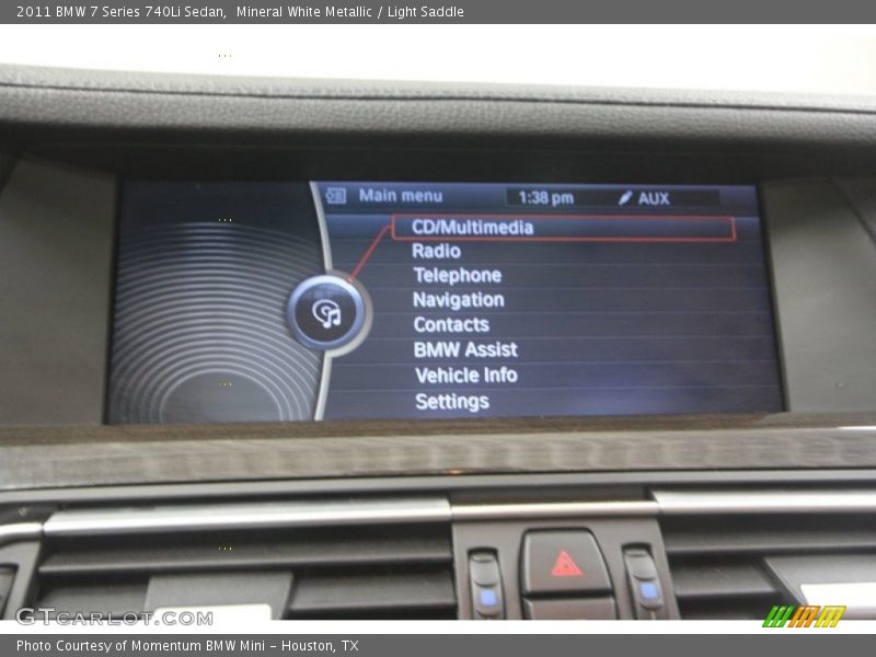 Mineral White Metallic / Light Saddle 2011 BMW 7 Series 740Li Sedan