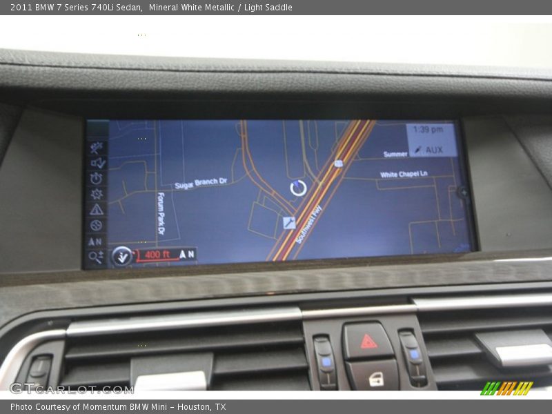 Mineral White Metallic / Light Saddle 2011 BMW 7 Series 740Li Sedan
