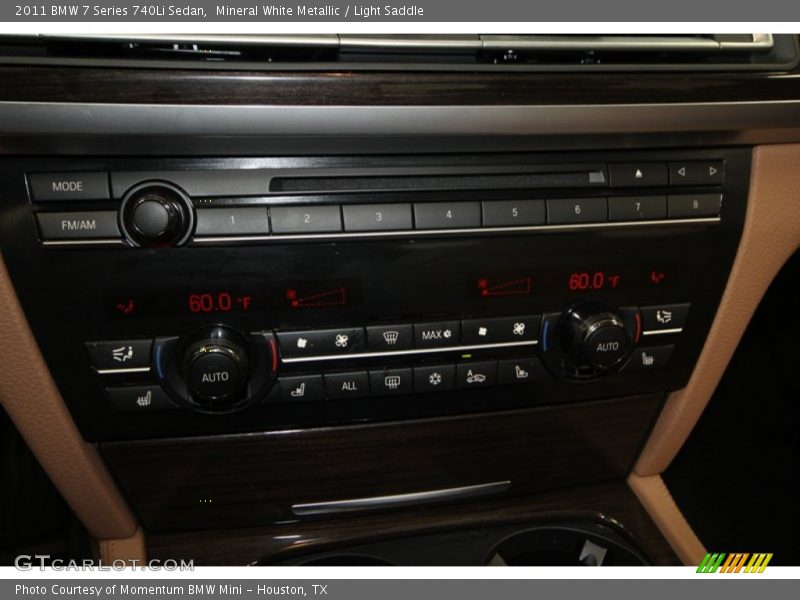 Mineral White Metallic / Light Saddle 2011 BMW 7 Series 740Li Sedan