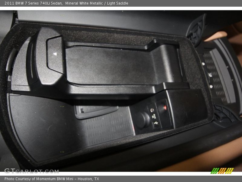 Mineral White Metallic / Light Saddle 2011 BMW 7 Series 740Li Sedan