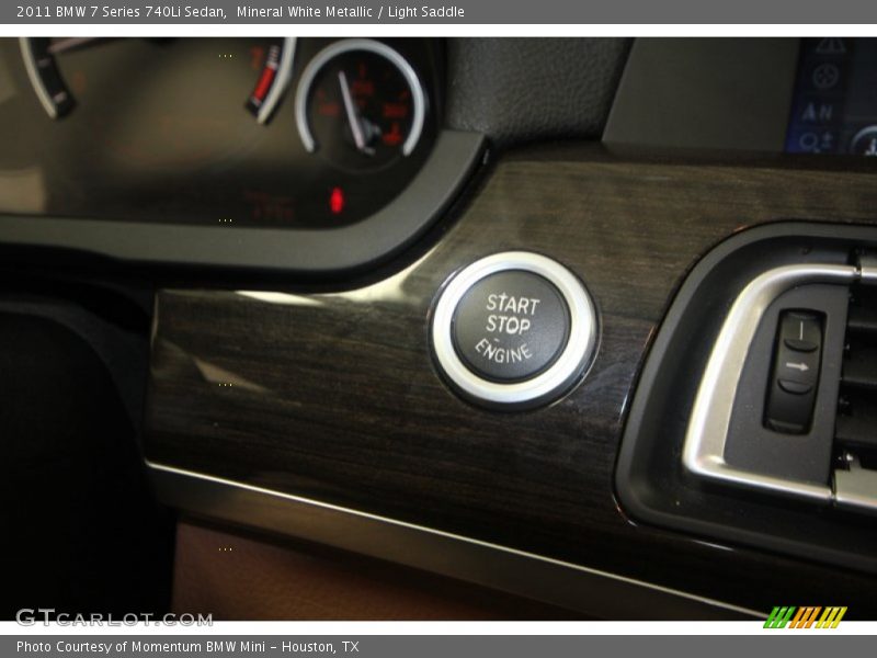 Mineral White Metallic / Light Saddle 2011 BMW 7 Series 740Li Sedan