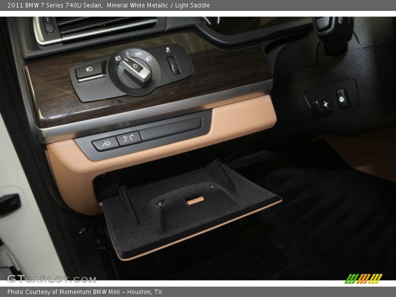 Mineral White Metallic / Light Saddle 2011 BMW 7 Series 740Li Sedan