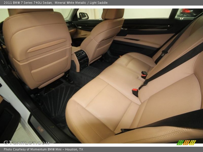 Mineral White Metallic / Light Saddle 2011 BMW 7 Series 740Li Sedan