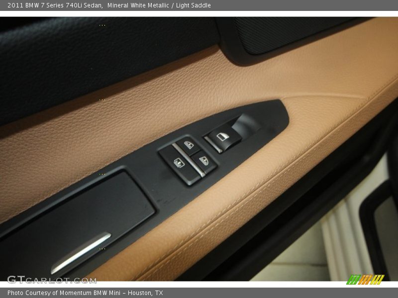 Mineral White Metallic / Light Saddle 2011 BMW 7 Series 740Li Sedan