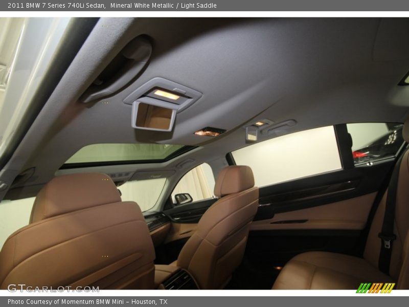 Mineral White Metallic / Light Saddle 2011 BMW 7 Series 740Li Sedan