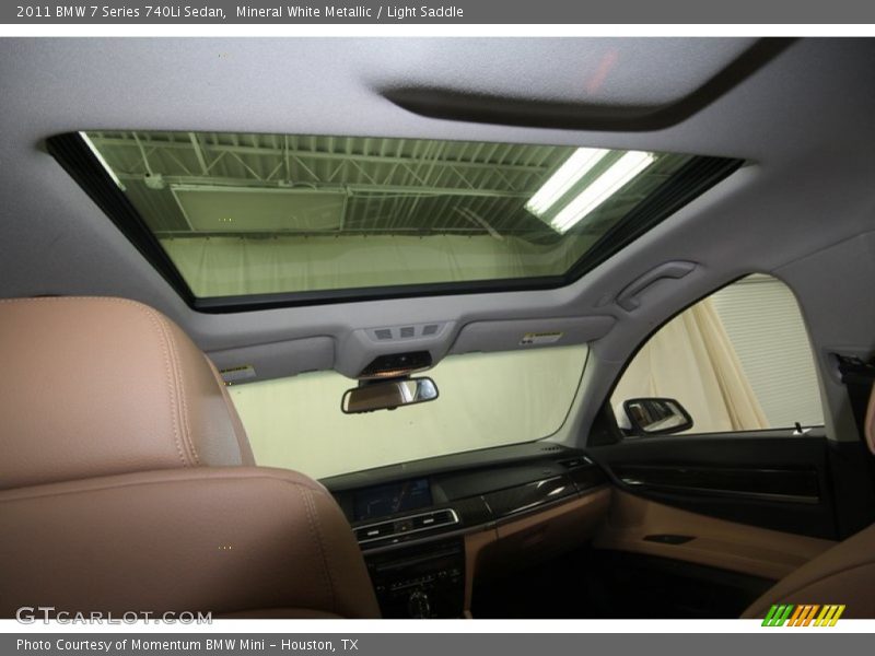 Mineral White Metallic / Light Saddle 2011 BMW 7 Series 740Li Sedan