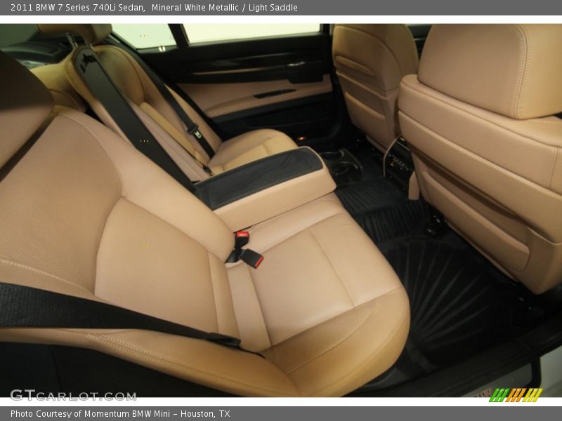 Mineral White Metallic / Light Saddle 2011 BMW 7 Series 740Li Sedan