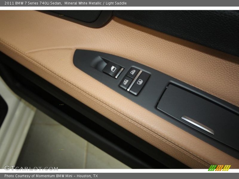 Mineral White Metallic / Light Saddle 2011 BMW 7 Series 740Li Sedan